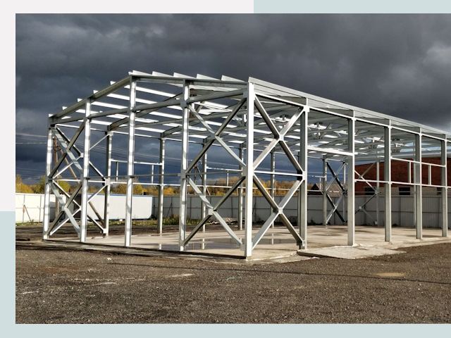 Двускатные ангары в Тольятти от 621 руб. за квадрат